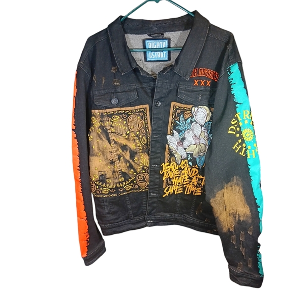 Men's XL 8IGHTH DSTRKT (EIGHTH DISTRICT) Denim Trucker Jacket - Picture 1 of 7